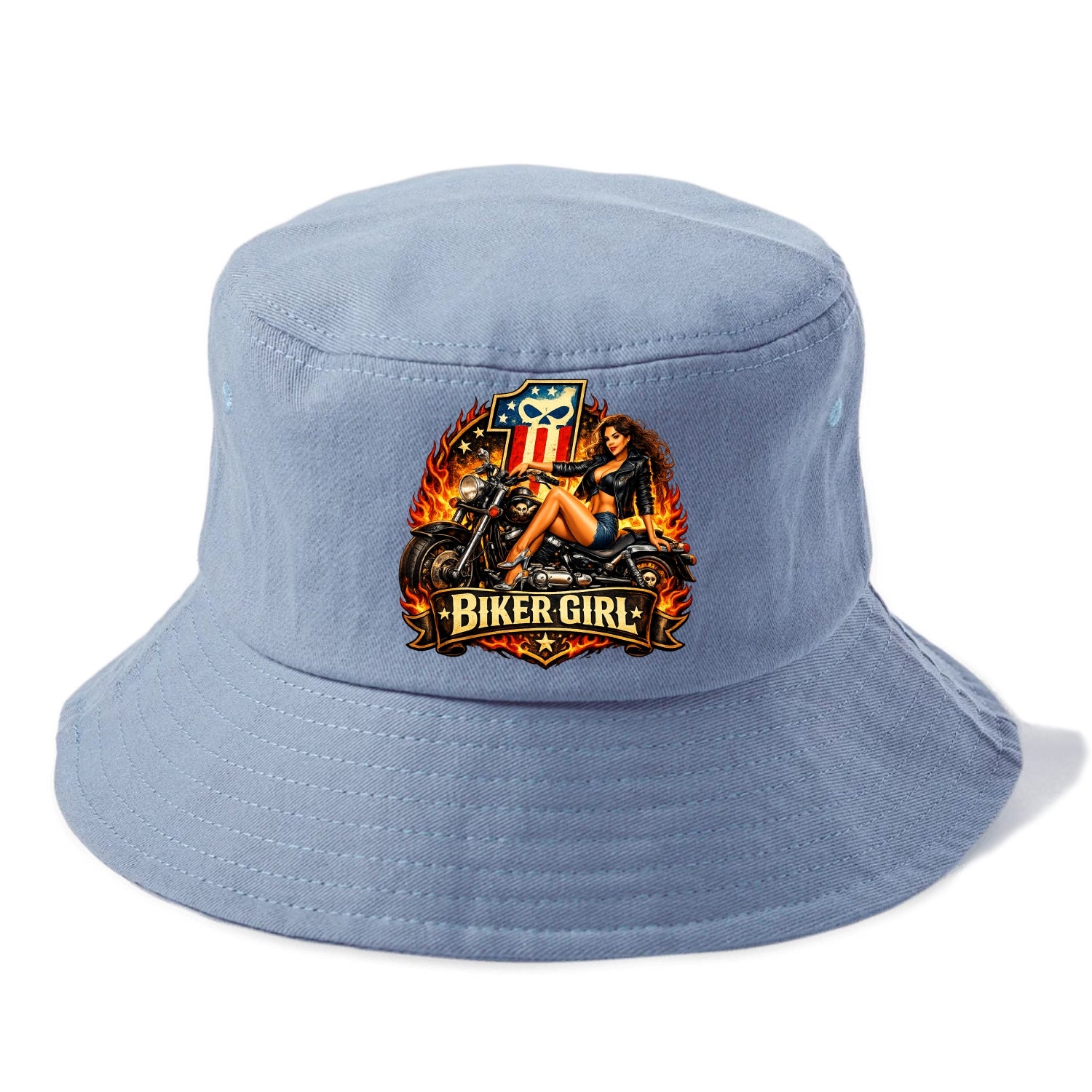 Vintage Biker Pin Up - Bucket Hat