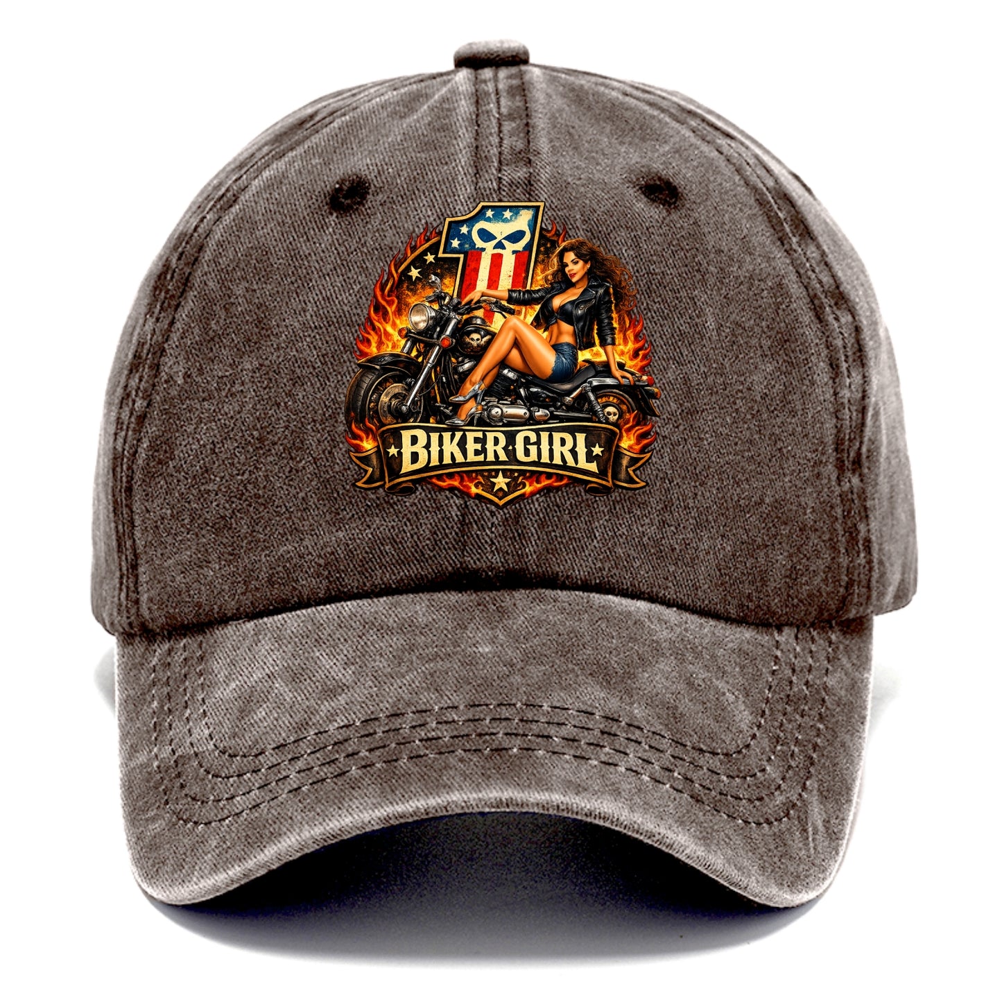 Vintage Biker Pin Up - Classic Cap