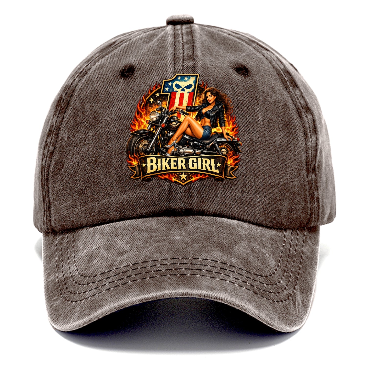Vintage Biker Pin Up - Classic Cap