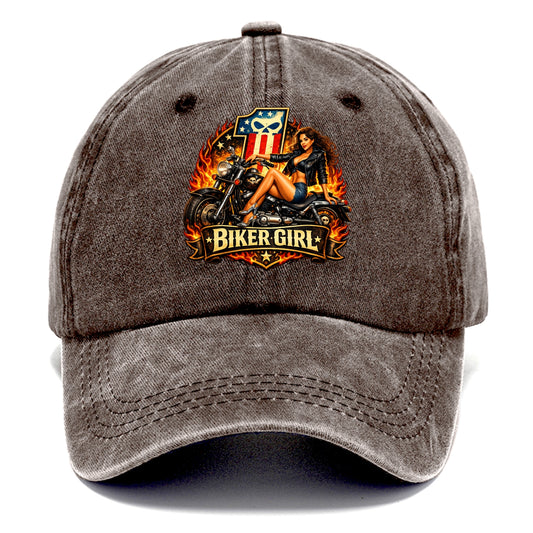 Vintage Biker Pin Up - Classic Cap