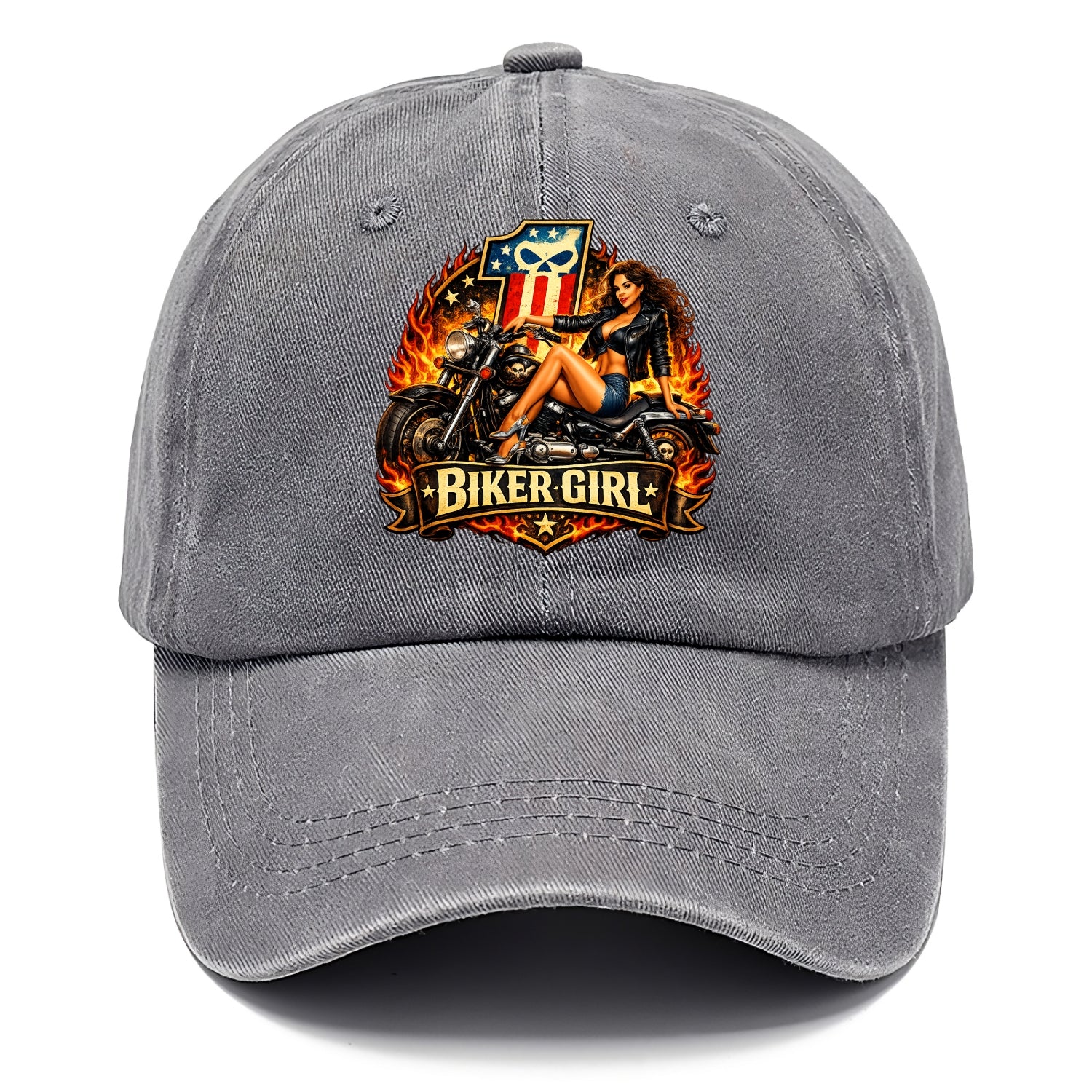 Vintage Biker Pin Up - Classic Cap