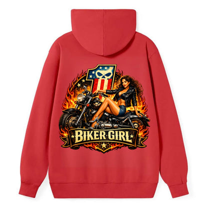 Vintage Biker Pin Up - Classic Pullover Hoodie