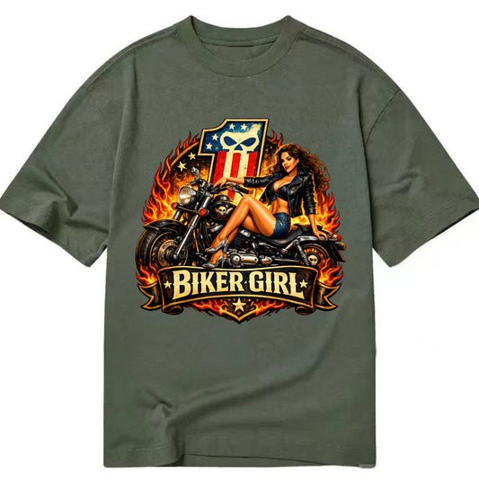 Vintage Biker Pin Up - Classic T-shirt