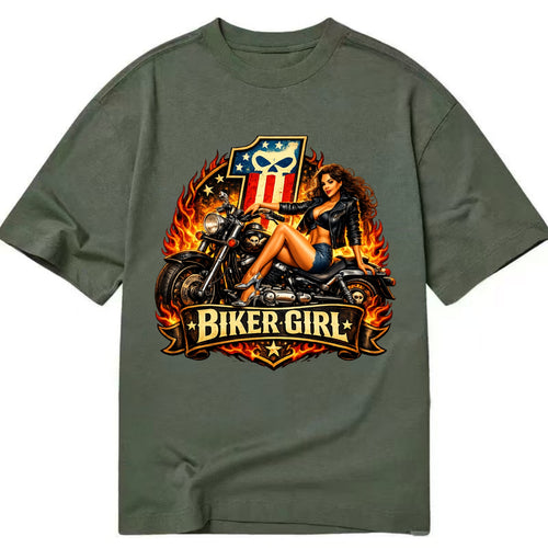 Vintage Biker Pin Up - Classic T-shirt