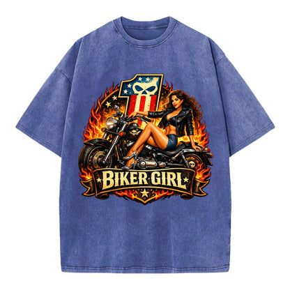 Vintage Biker Pin Up - Vintage T-shirt