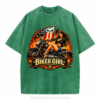 Vintage Biker Pin Up - Vintage T-shirt