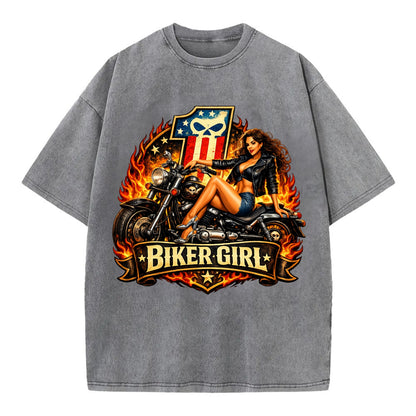 Vintage Biker Pin Up - Vintage T-shirt