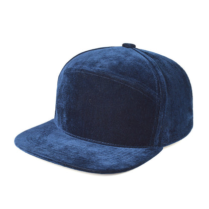 Velvet Solid Color Flat Duck Tongue Hip Hop Street Dance Baseball Cap