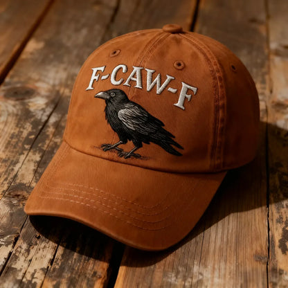 Vintage Washed Crow Baseball Cap - Retro Style