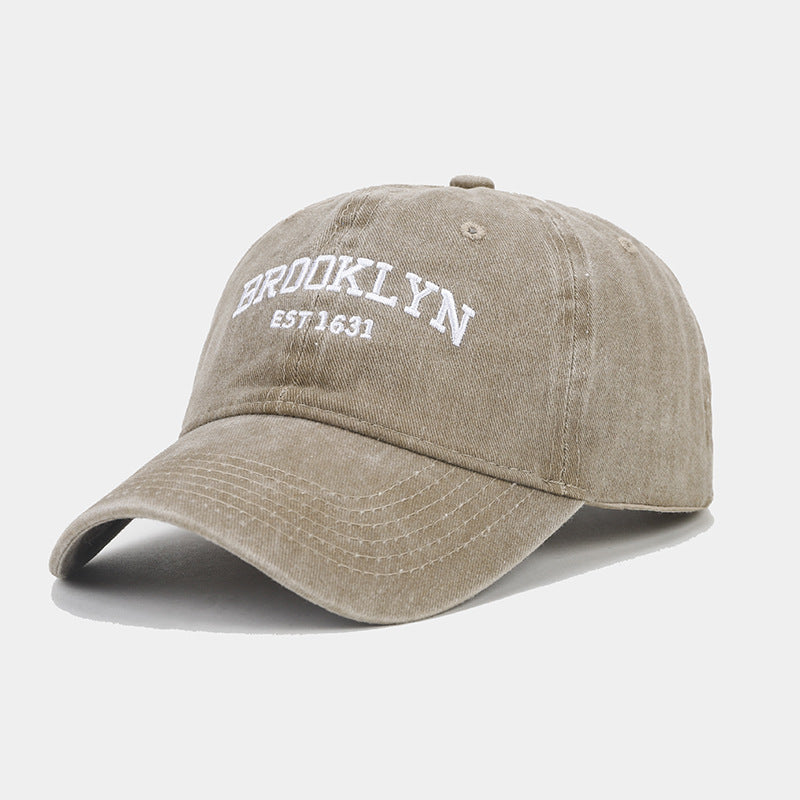 Vintage Washed Letter Baseball Cap | Casual Sun Protection