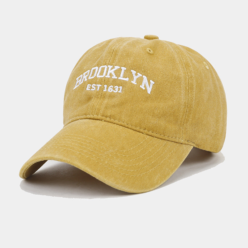 Vintage Washed Letter Baseball Cap | Casual Sun Protection