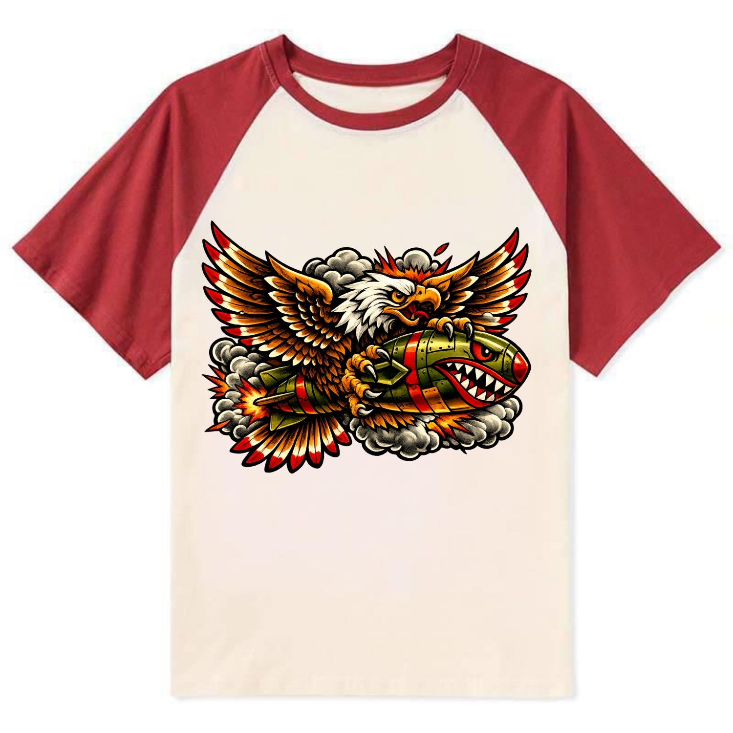 War Eagle Bomb - Contrast Raglan T-shirt