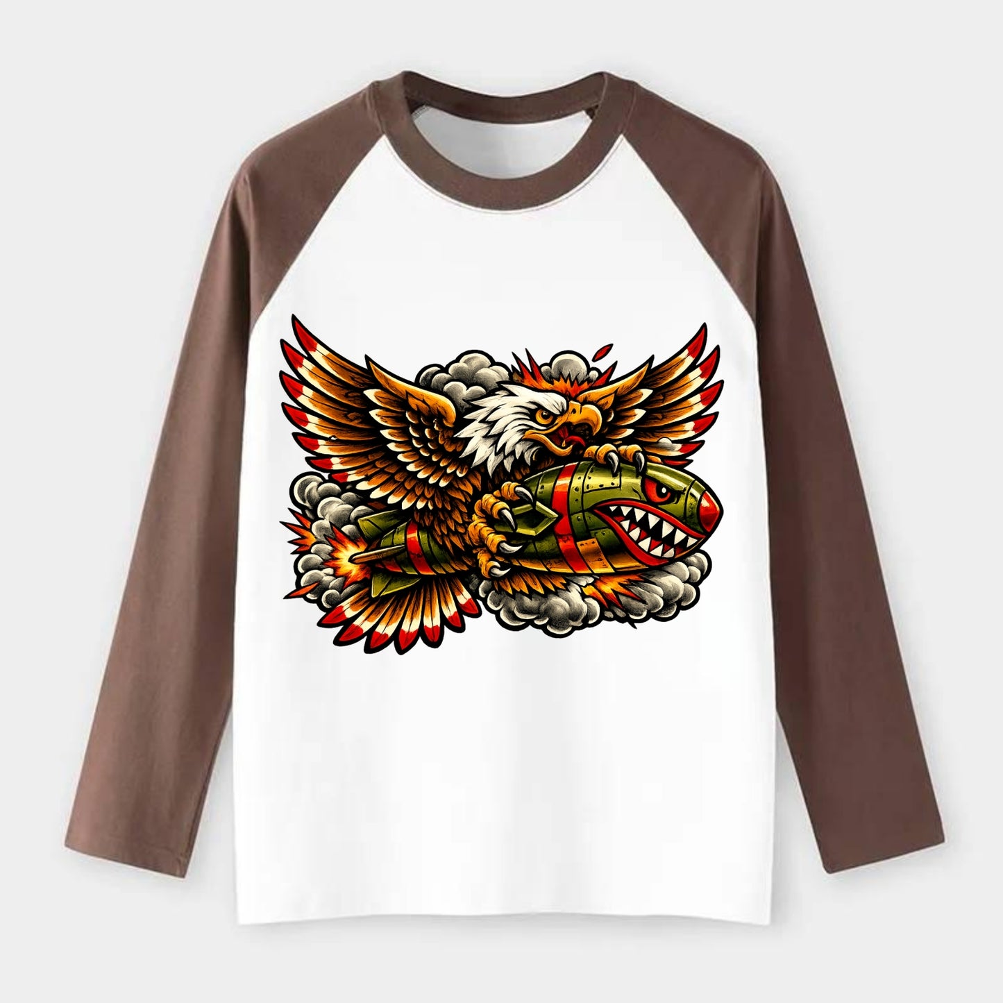 War Eagle Bomb - Raglan Long Sleeve T-Shirt