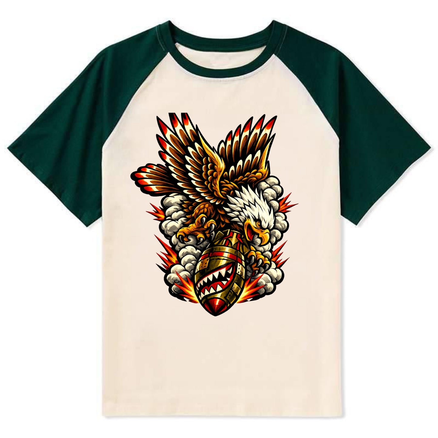 War Eagle Dive - Contrast Raglan T-shirt