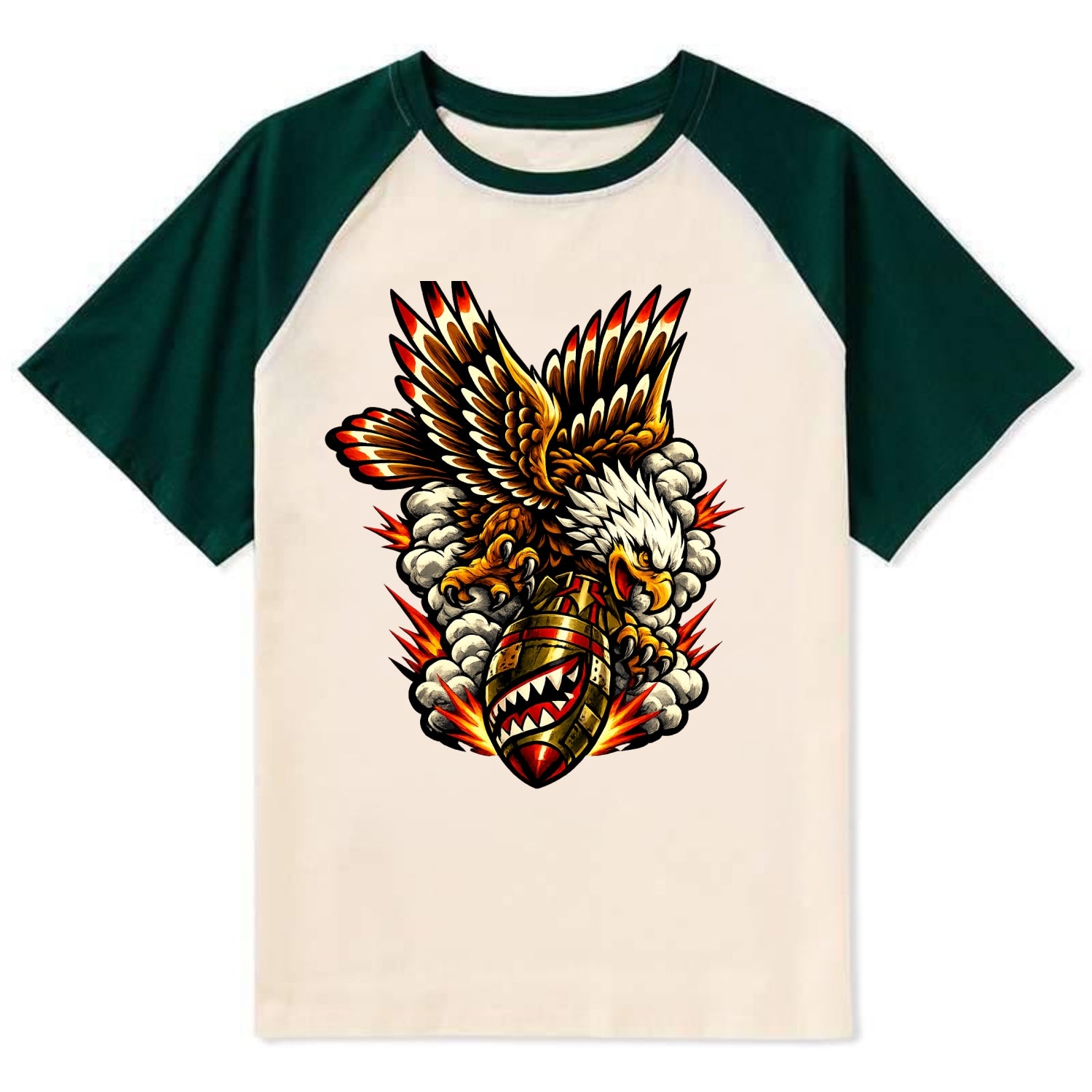 War Eagle Dive - Contrast Raglan T-shirt
