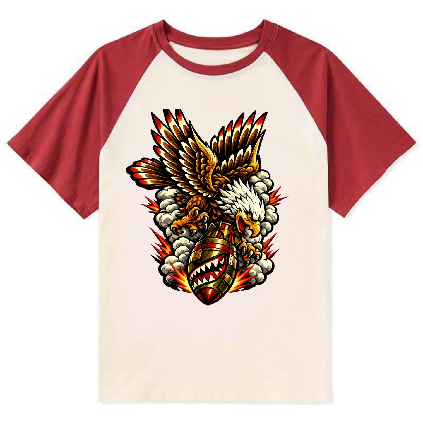 War Eagle Dive - Contrast Raglan T-shirt