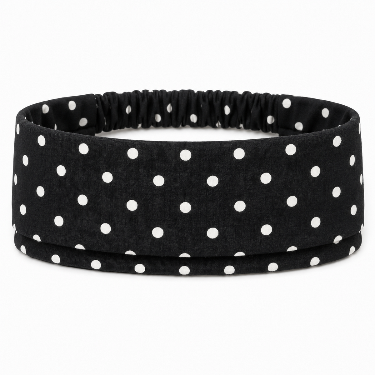 Wide Elastic Polka Dot Headband for Women