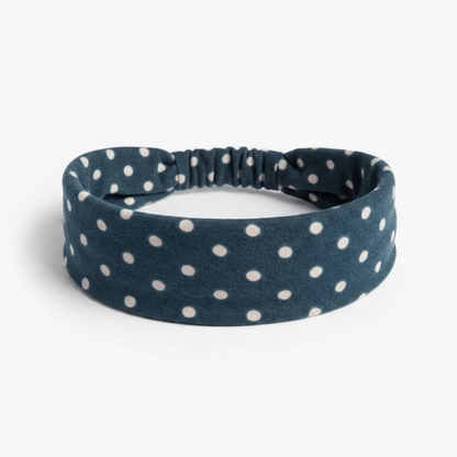 Wide Elastic Polka Dot Headband for Women