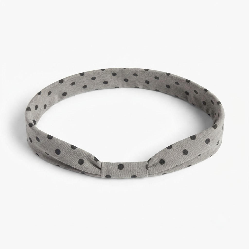 Wide Elastic Polka Dot Headband for Women