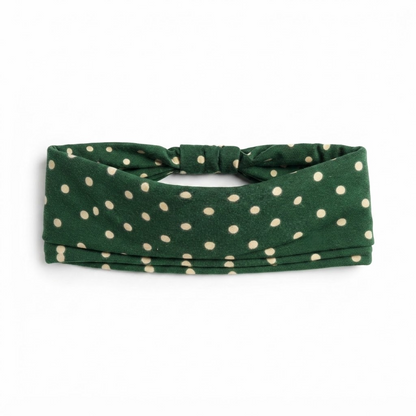 Wide Elastic Polka Dot Headband for Women