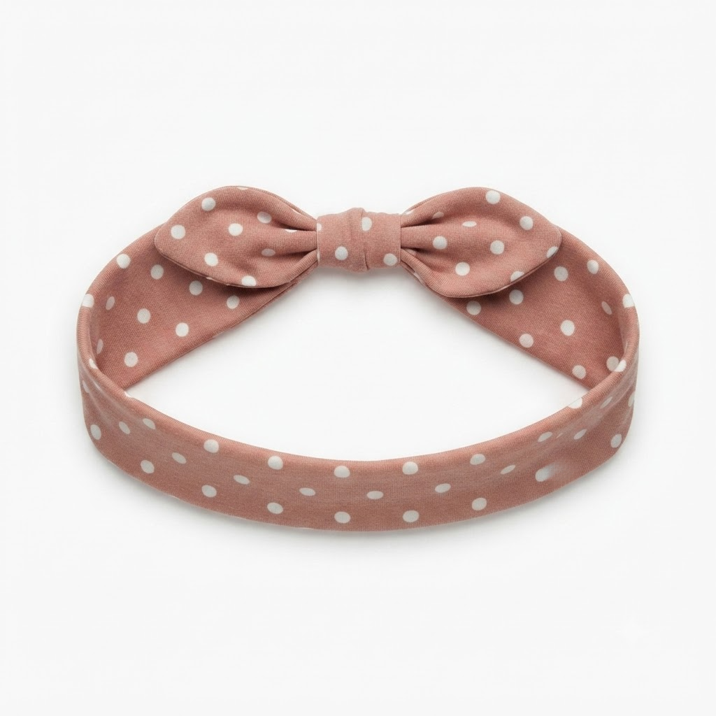 Wide Elastic Polka Dot Headband for Women