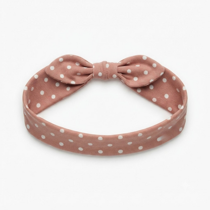 Wide Elastic Polka Dot Headband for Women