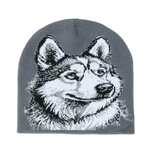Wolf Knit Beanie: Cozy Fall & Winter Animal Hat