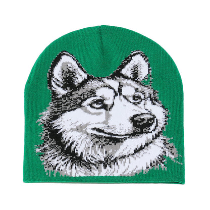 Wolf Knit Beanie: Cozy Fall & Winter Animal Hat