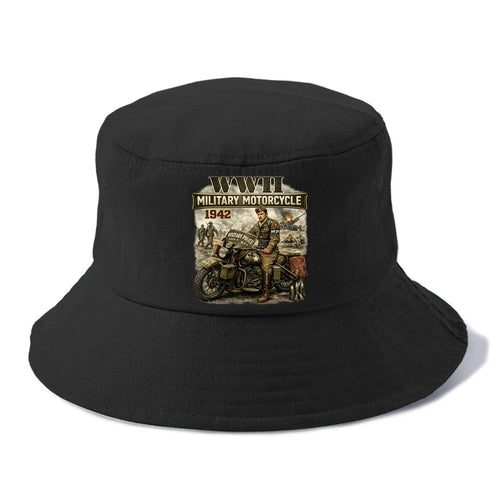 Wwii Military Motorcycle 1942 - Bucket Hat