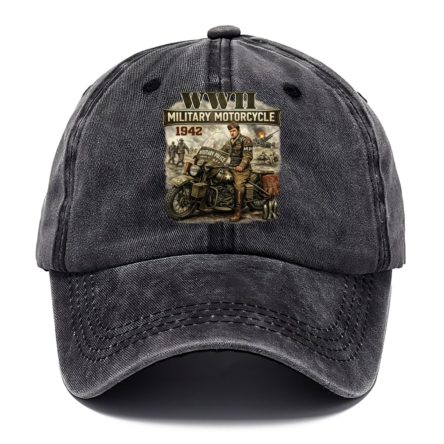 Wwii Military Motorcycle 1942 - Classic Cap