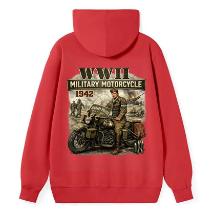 Wwii Military Motorcycle 1942 - Classic Pullover Hoodie