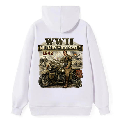 Wwii Military Motorcycle 1942 - Classic Pullover Hoodie