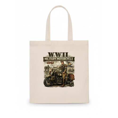 Wwii Military Motorcycle 1942 - Tote Bag