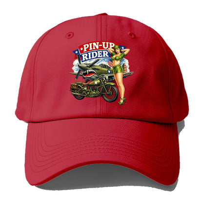 Wwii Pin Up Rider - Baseball Cap
