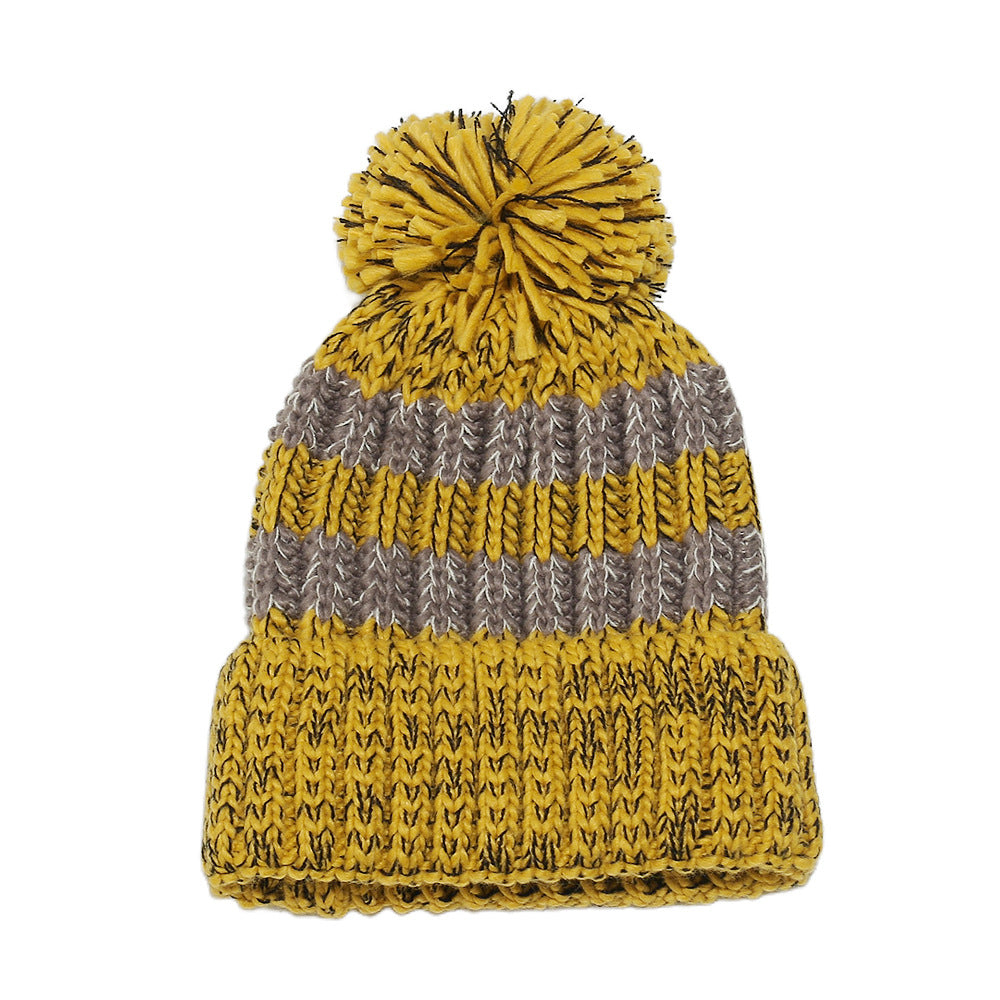 Warm Striped Knit Beanie: Cozy Outdoor Adventure Hat