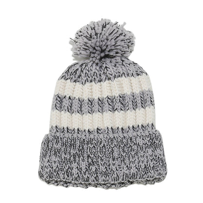 Warm Striped Knit Beanie: Cozy Outdoor Adventure Hat