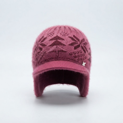 Women's Winter Knit Beanie Hat Korean Style Casual Ear Flap Warm Slouchy Hat Men's Loose Windproof Postpartum Cap