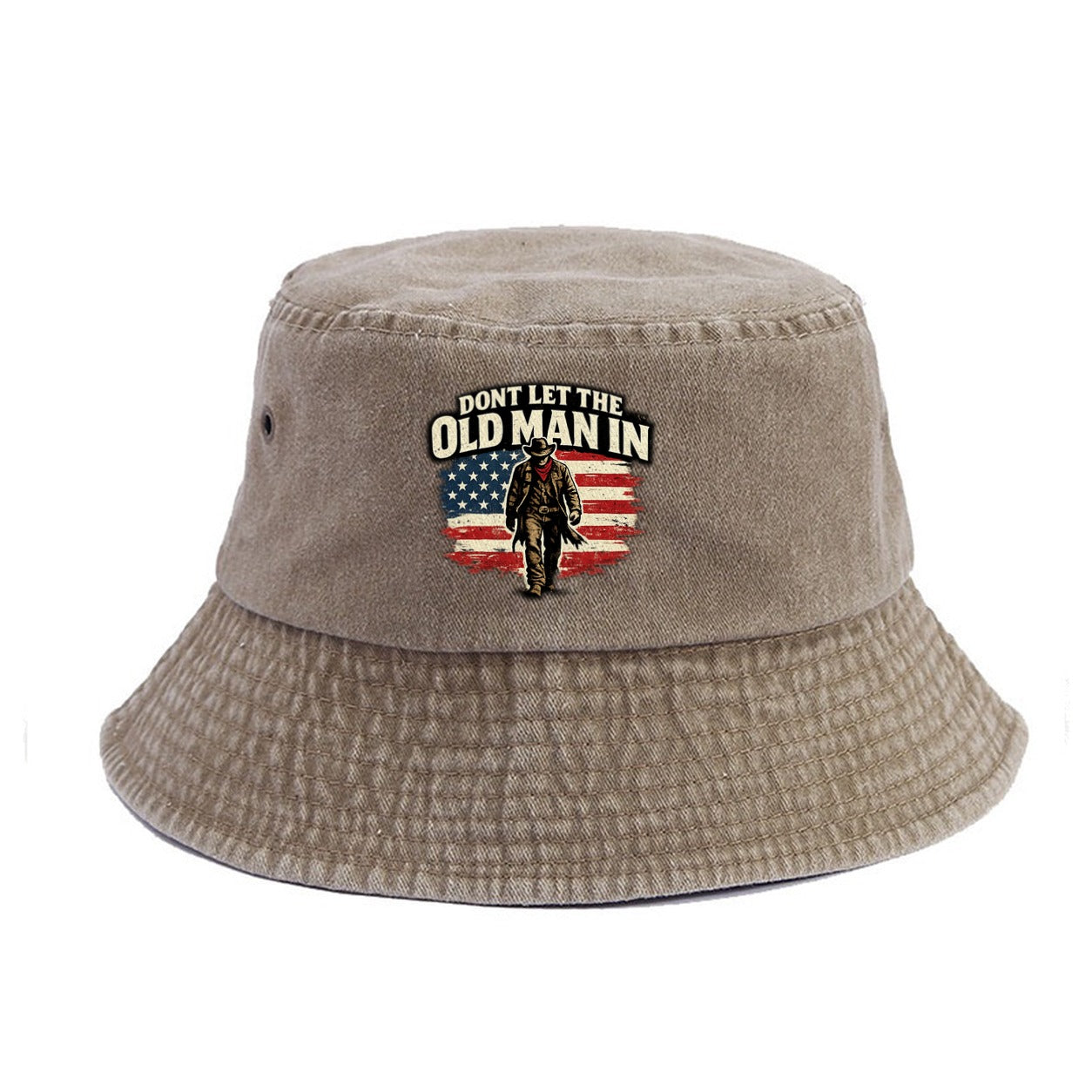 Dont Let The Old Man In Vintage Bucket Hat - Warm Sand