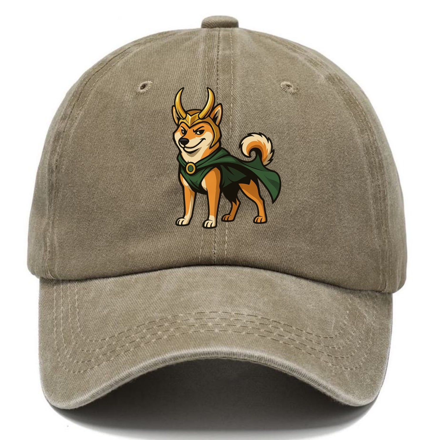Shiba Inu Loki  - Classic Cap - Warm Sand(Khaki)