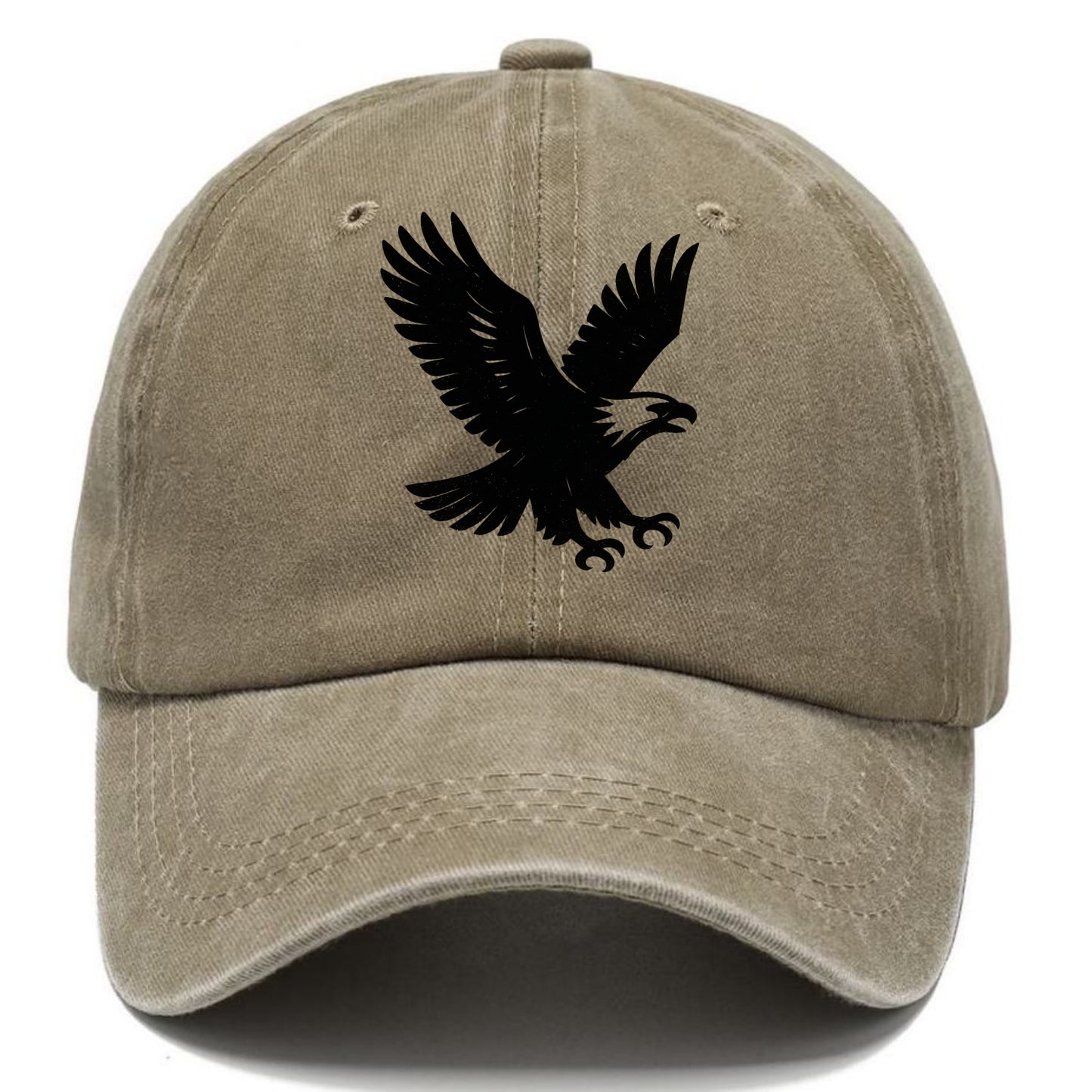 Eagle in flight - liberty and independence ink brushstrokes - Classic Cap - Warm Sand(Khaki)