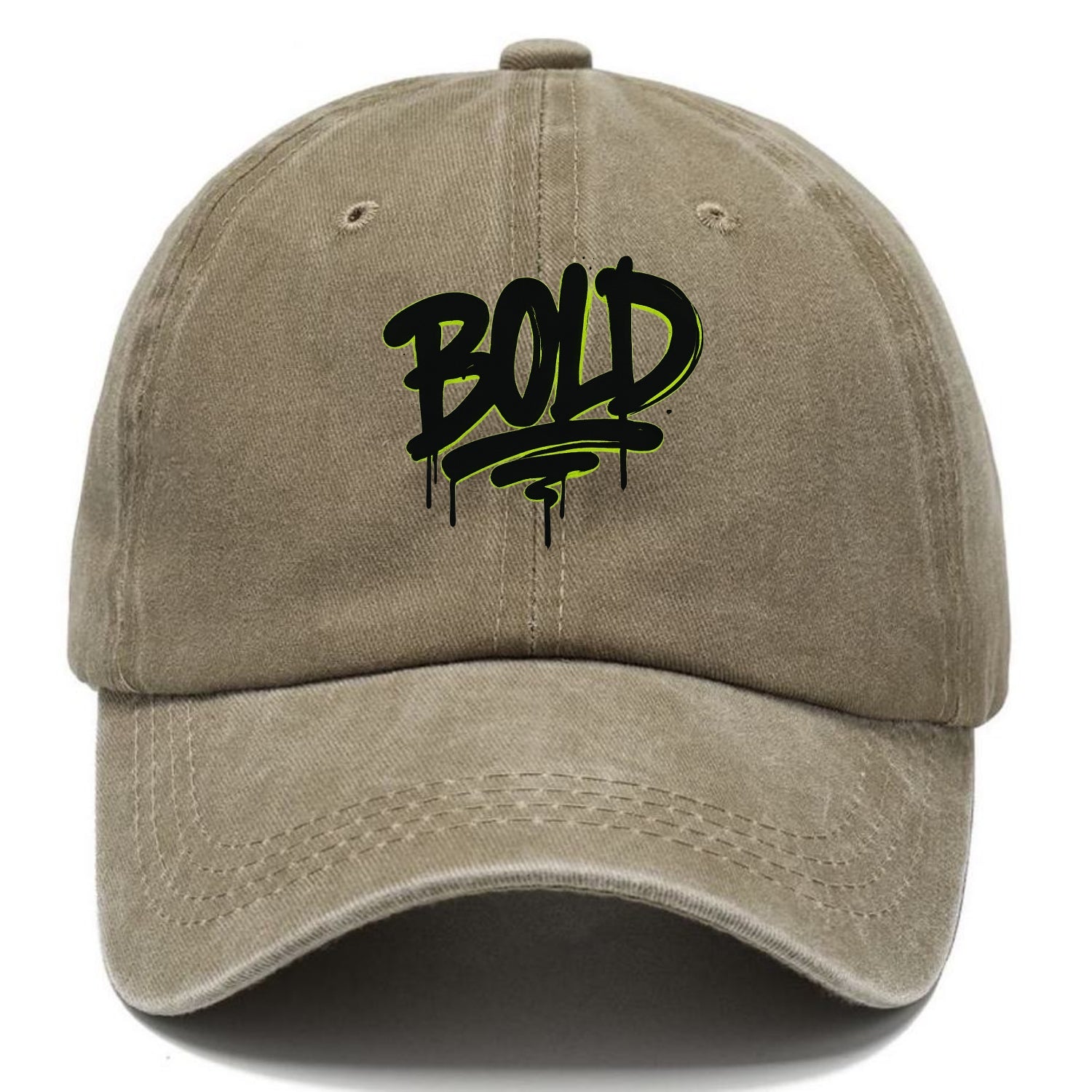 Bold typography design - "BOLD" - courageous, standing out - Classic Cap - Warm Sand(Khaki)