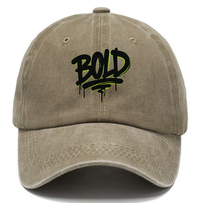 Bold typography design - "BOLD" - courageous, standing out - Classic Cap - Warm Sand(Khaki)