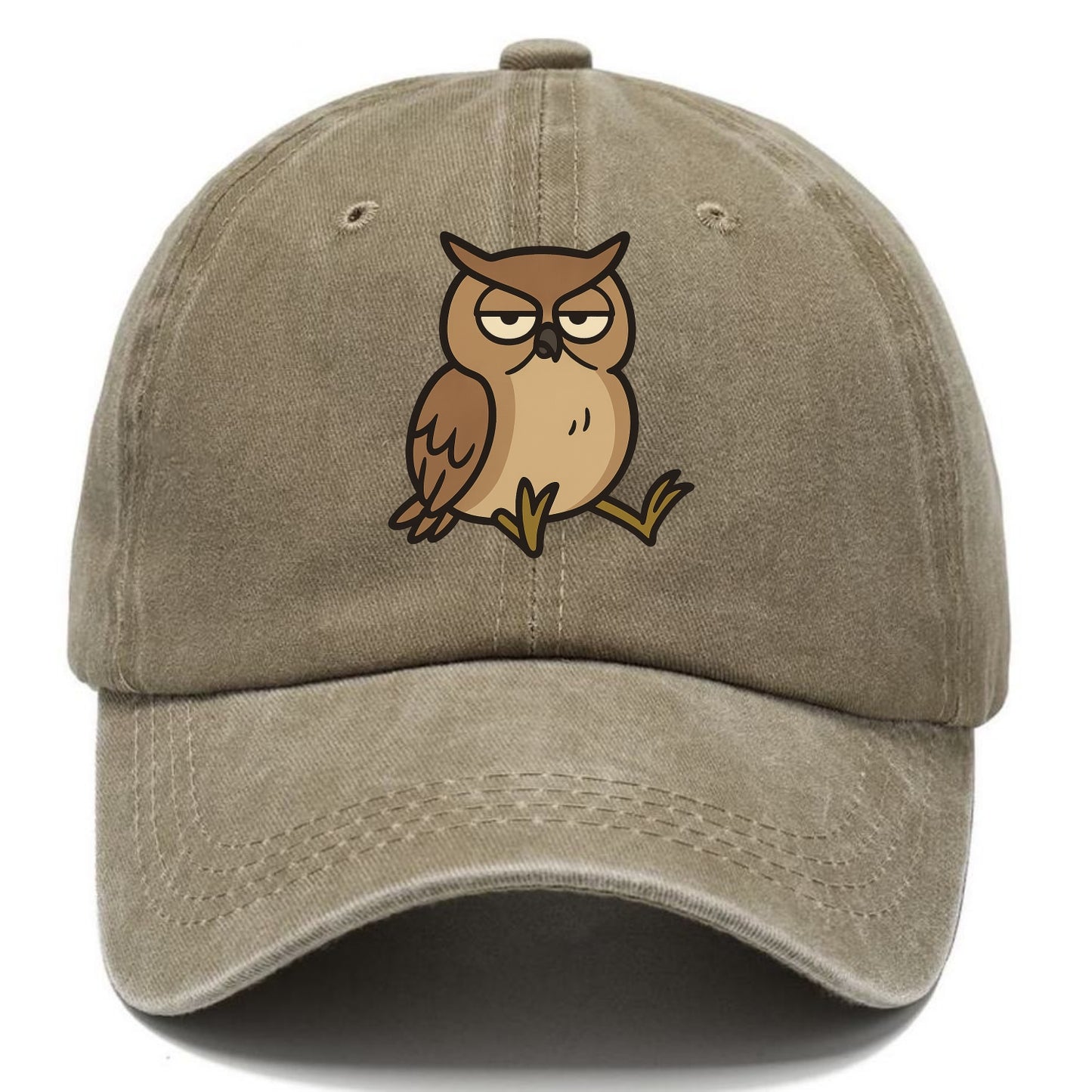 The Owl Judging Silently - Classic Cap - Warm Sand(Khaki)