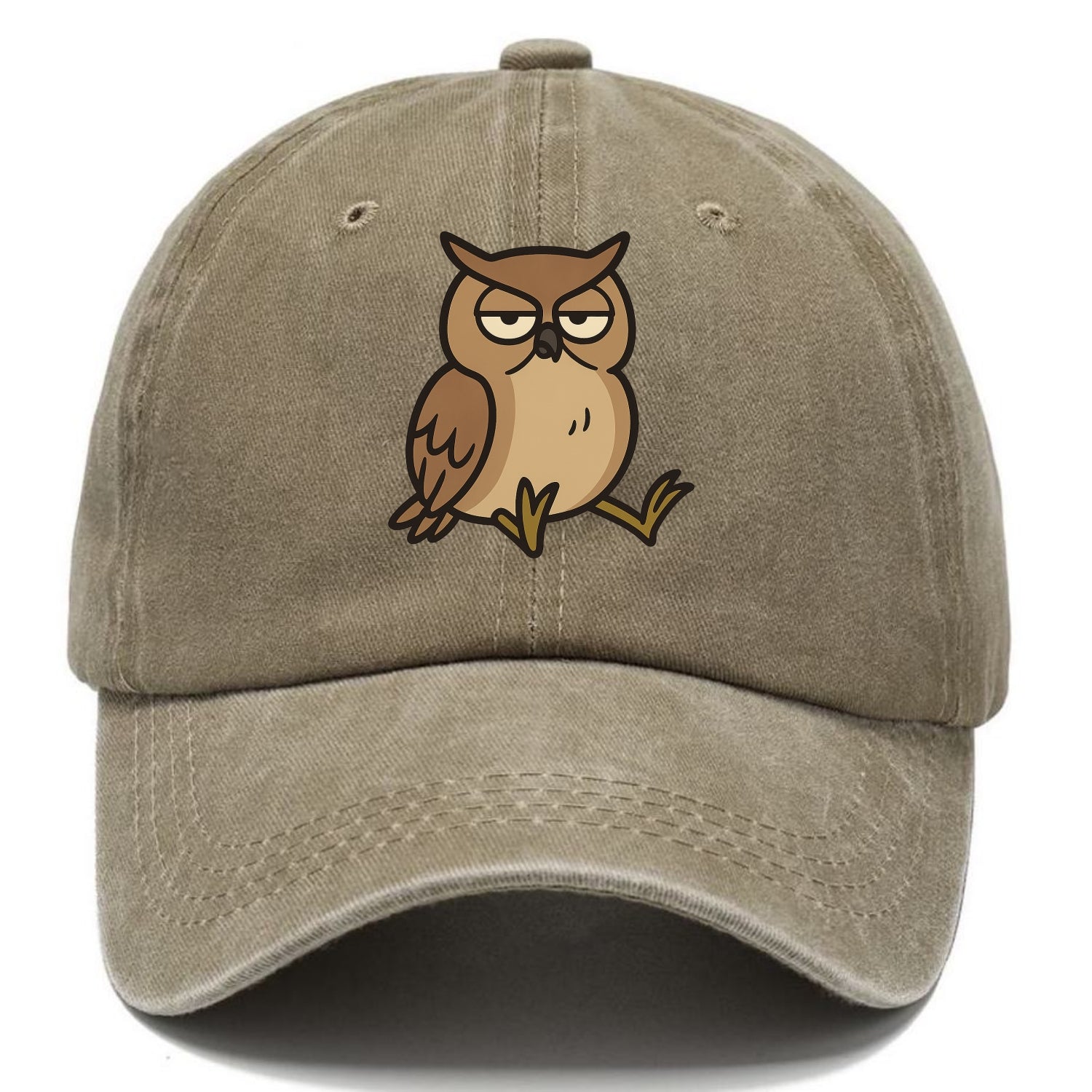 The Owl Judging Silently - Classic Cap - Warm Sand(Khaki)