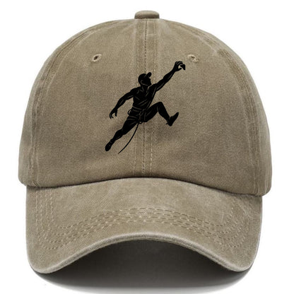 Rock wall climber reaching hold - Classic Cap - Warm Sand(Khaki)
