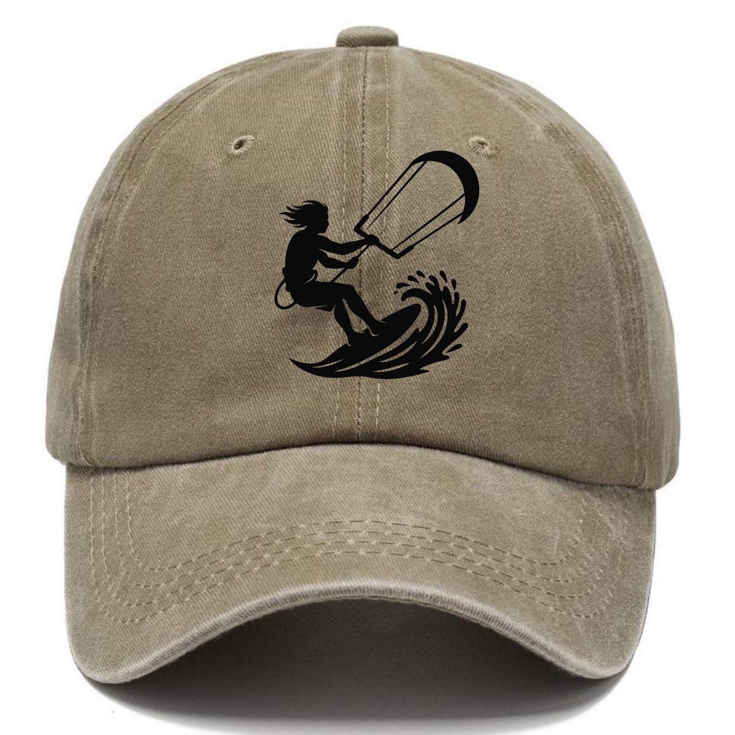 Kite surfer riding wave - Classic Cap - Warm Sand(Khaki)