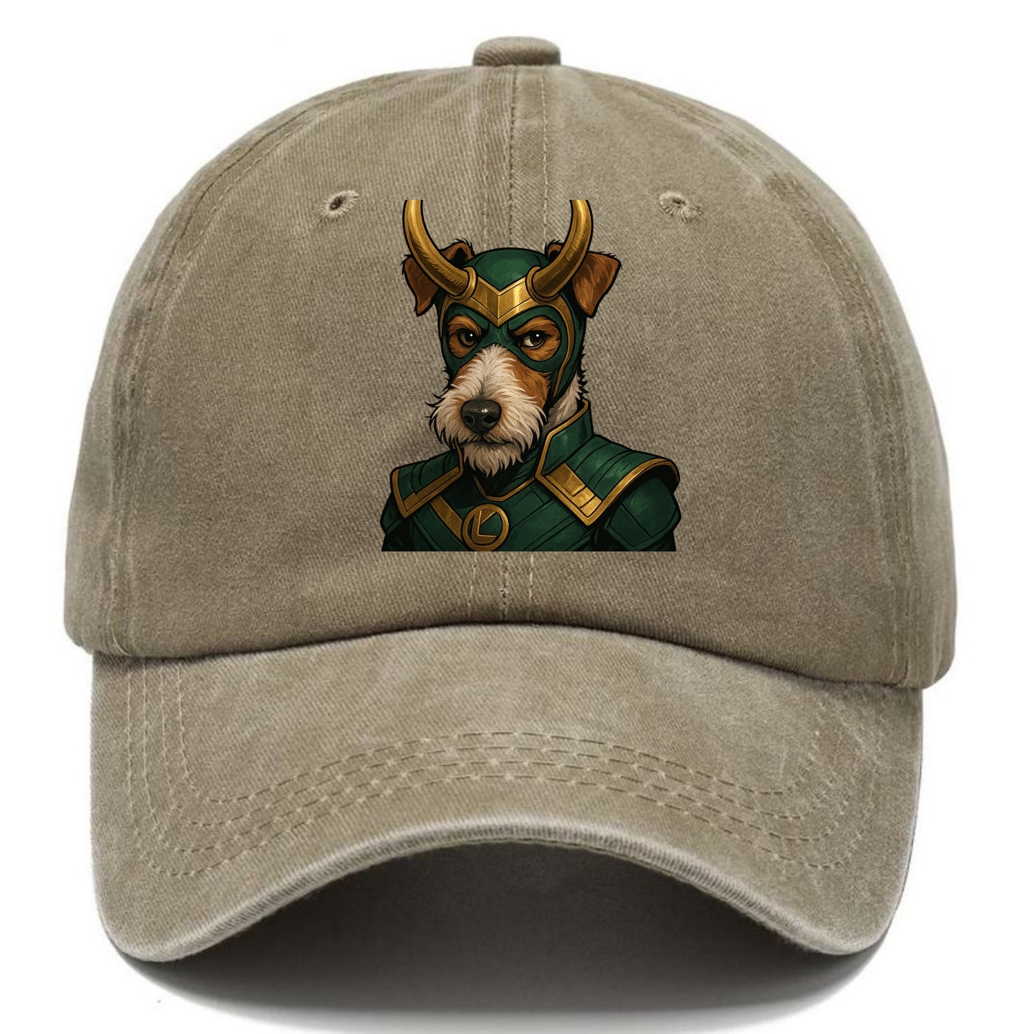 Fox Terrier Loki  - Classic Cap - Warm Sand(Khaki)