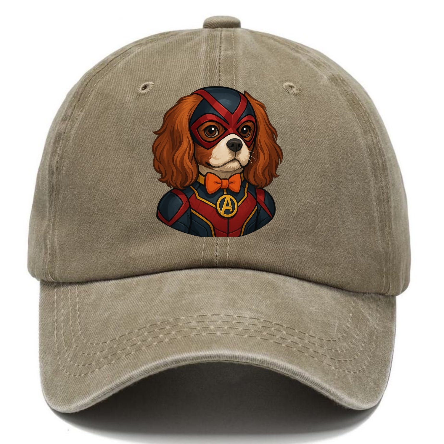 Cavalier King Charles Friendly Hero  - Classic Cap - Warm Sand(Khaki)
