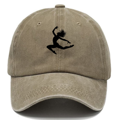 Contemporary dancer leap mid-air - Classic Cap - Warm Sand(Khaki)