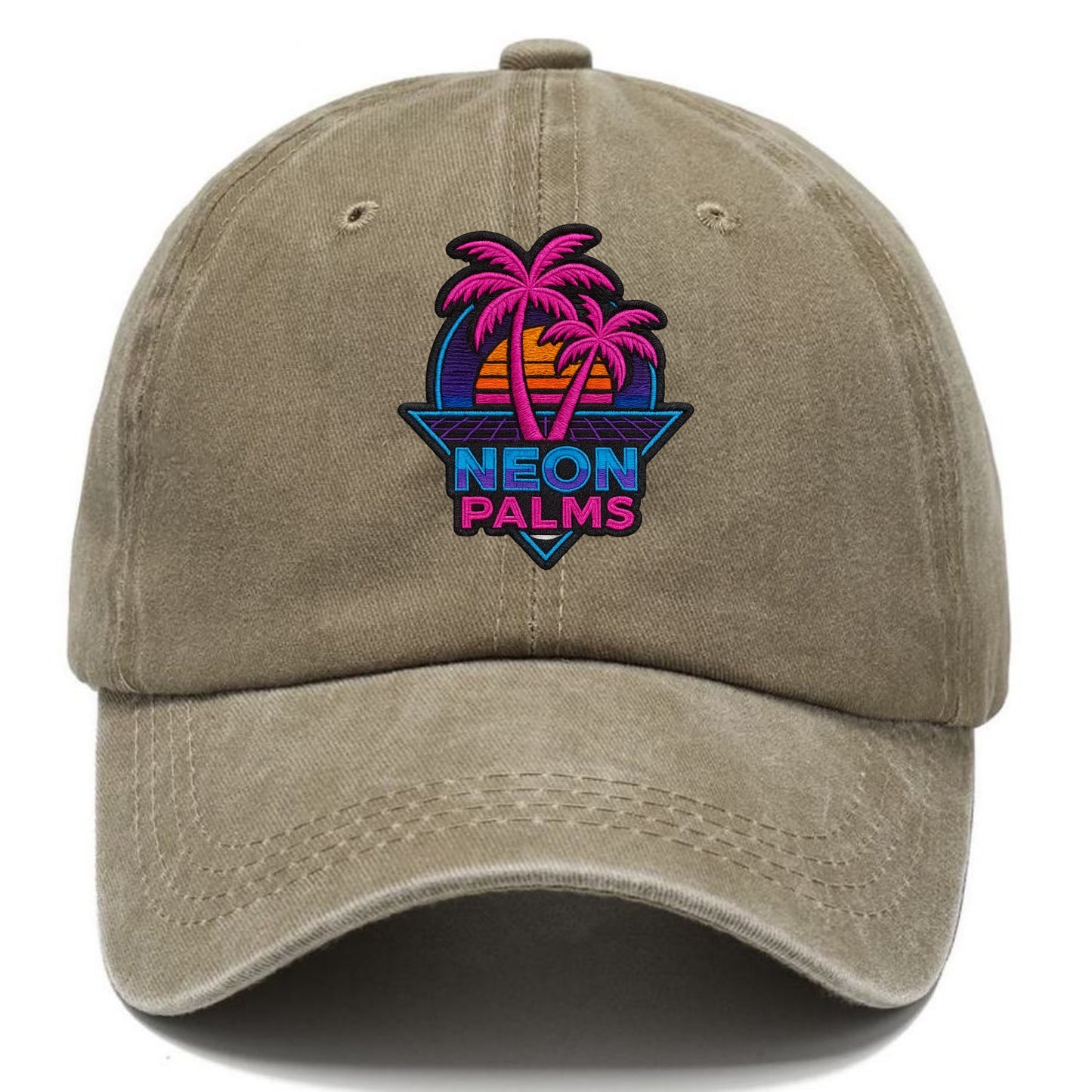 Neon Palms - Classic Cap - Warm Sand(Khaki)
